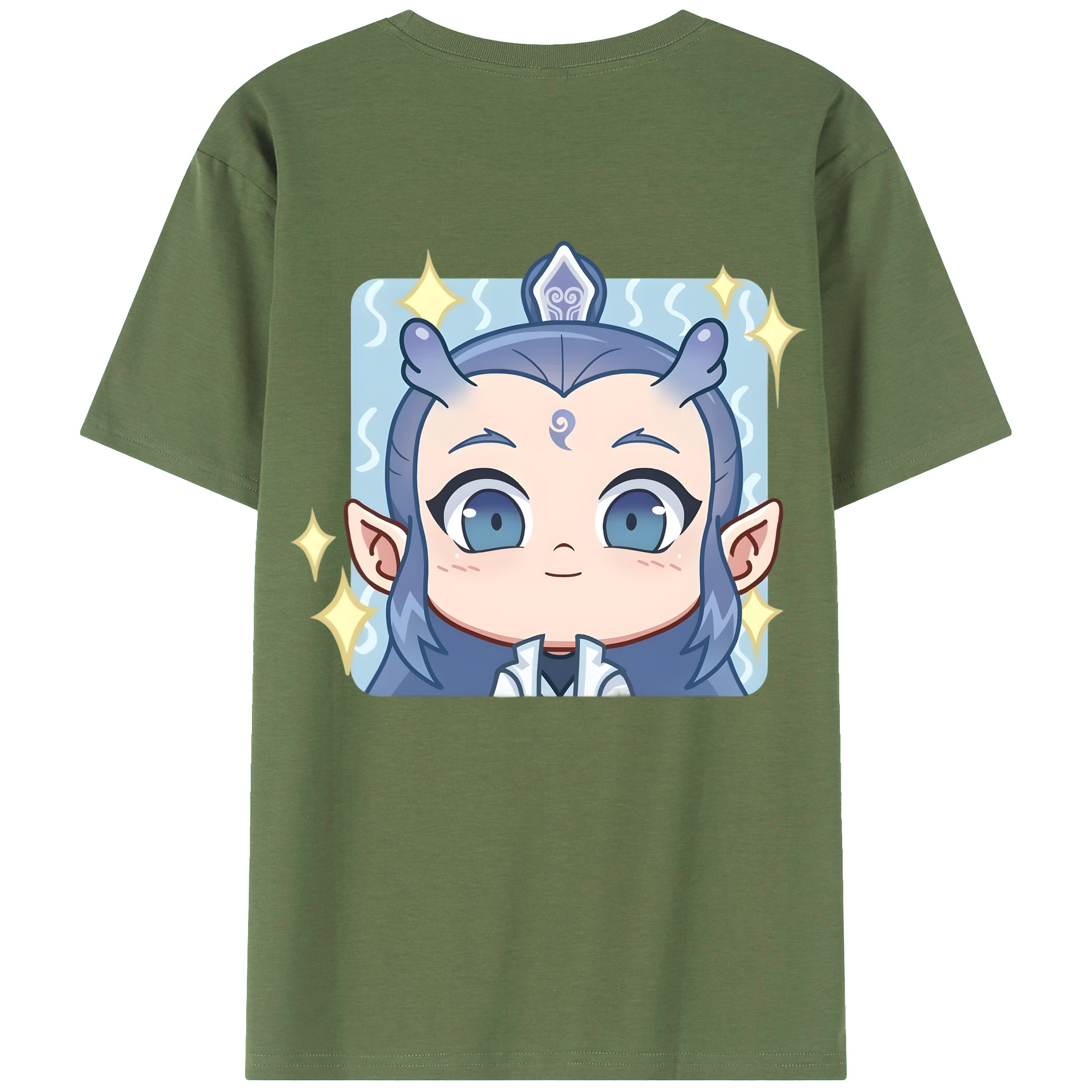（画像用） Ne Zha 2 ナタ 魔童の大暴れ 綿100％ メンズ半袖Tシャツ（バックプリント） 通気性